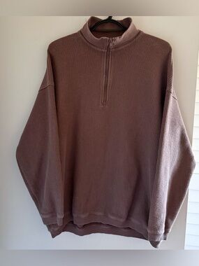 Aerie Quarter Zip Corded Sweatshirt S